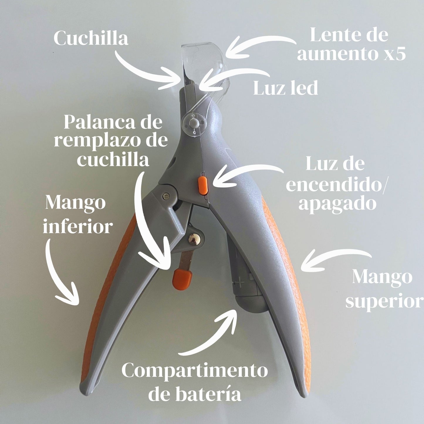 Corta Garras con Led de precisión para gatos - Grimpol