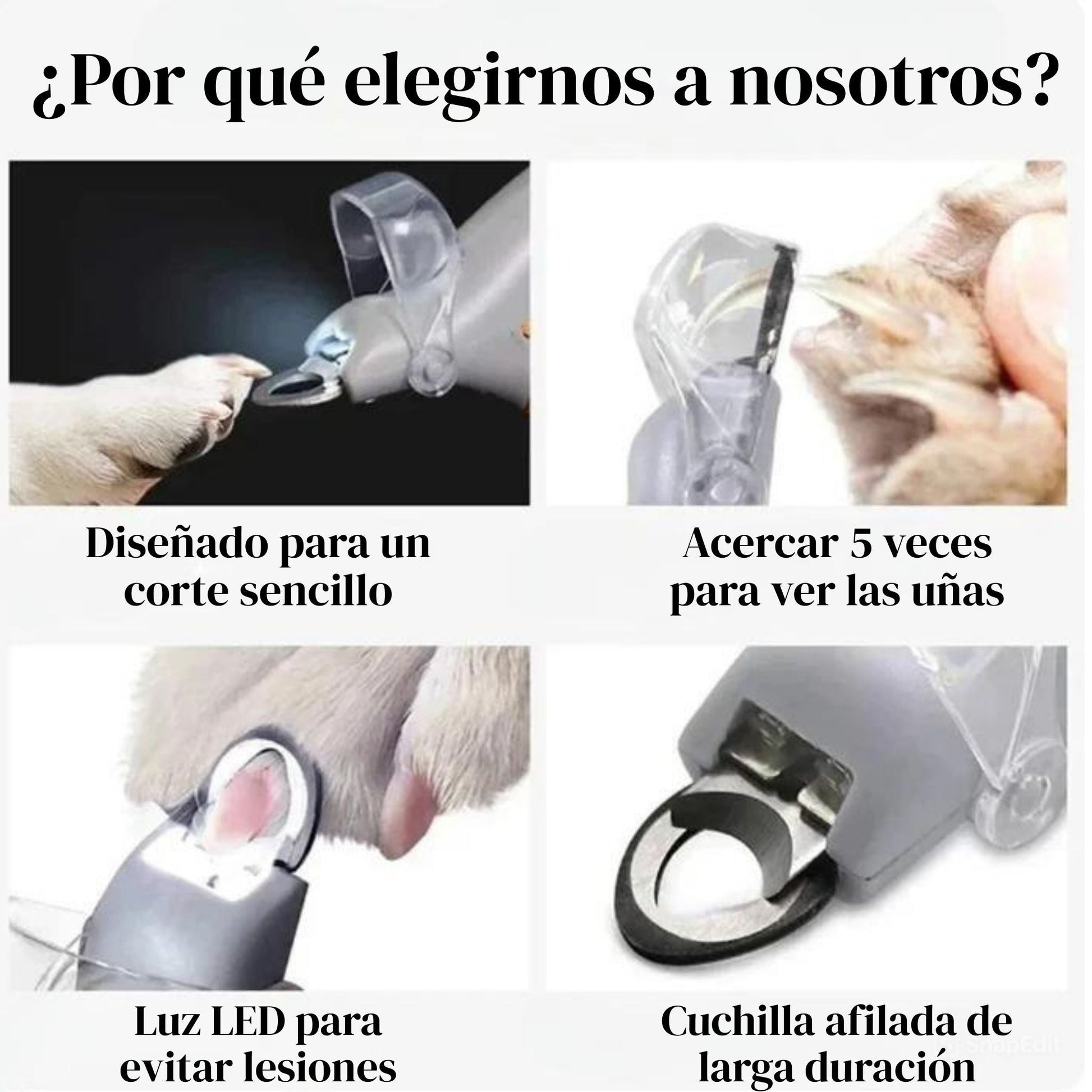 Corta Garras con Led de precisión - Grimpol - Grimpol